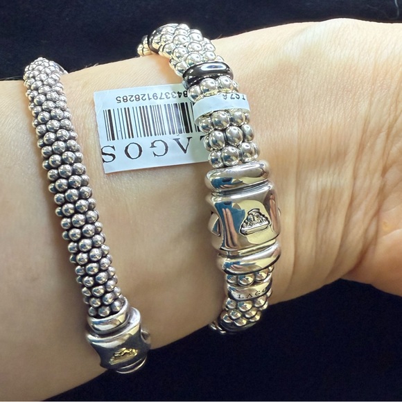 Black Ceramic and Diamond Circle Bracelet from Lagos Sz6 and Sz7( 9mm) - Picture 8 of 11